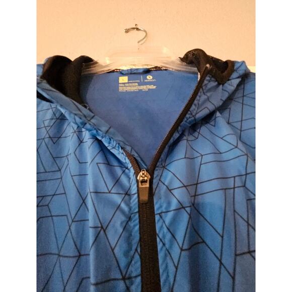 Xersion Blue and Black Windbreaker Raincoat Jacket Large - Picture 5 of 8